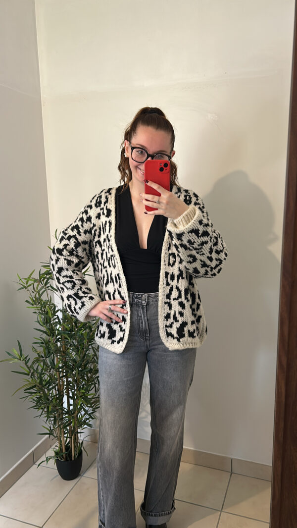 Gilet léopard noir – Image 4