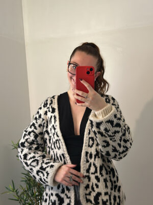Gilet léopard noir