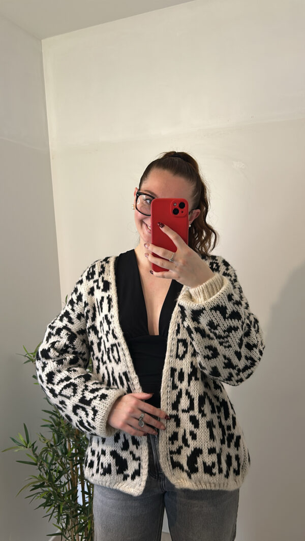 Gilet léopard noir