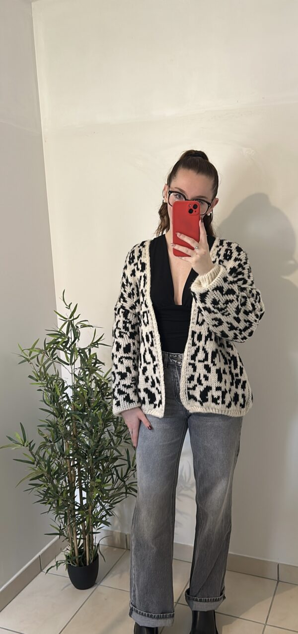 Gilet léopard noir – Image 2