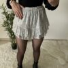 Jupe short à sequin argenté - Nona collection