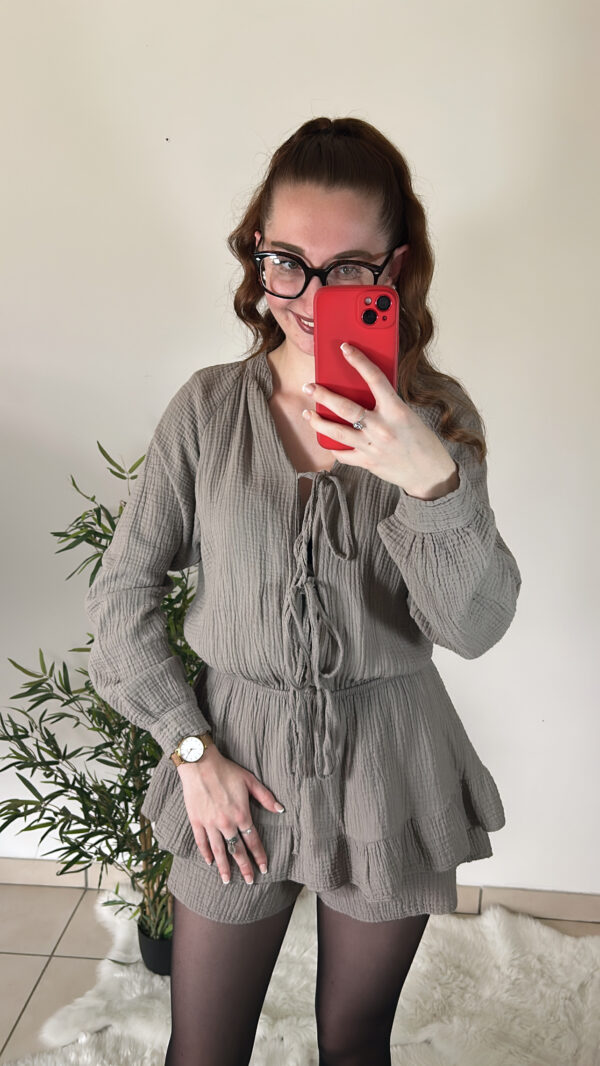 Combishort gaze de coton-DIAMOND - Nona Collection