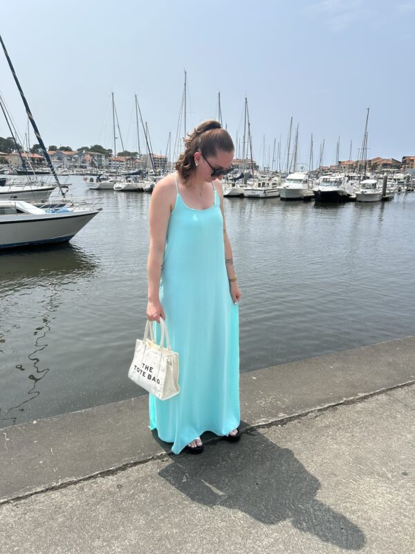 Robe longue SUMMER-Bleu Turquoise