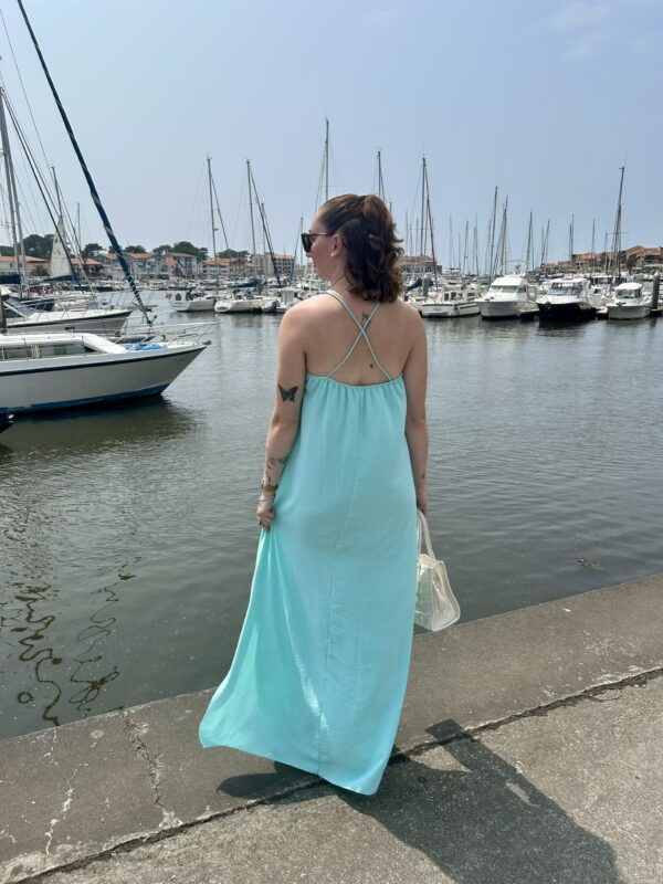 Robe longue SUMMER-Bleu Turquoise – Image 5