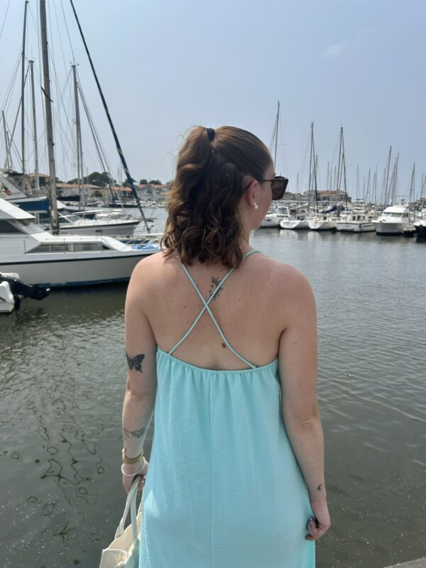 Robe longue SUMMER-Bleu Turquoise – Image 2