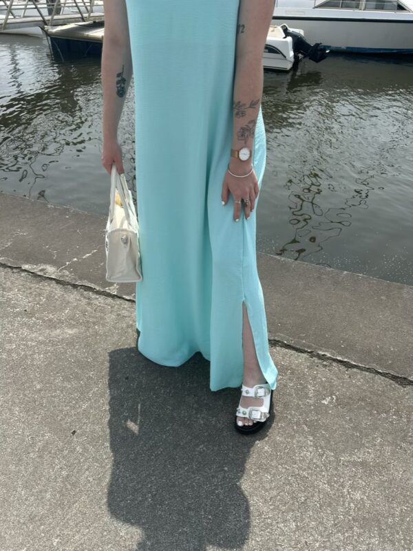 Robe longue SUMMER-Bleu Turquoise – Image 3