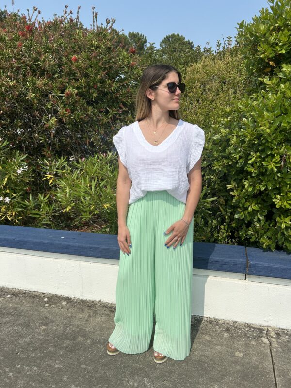 Top gaze de coton MARIN-Blanc – Image 4